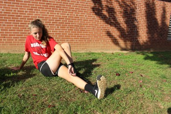 States runner Desiree WItmer practices two days before the event.