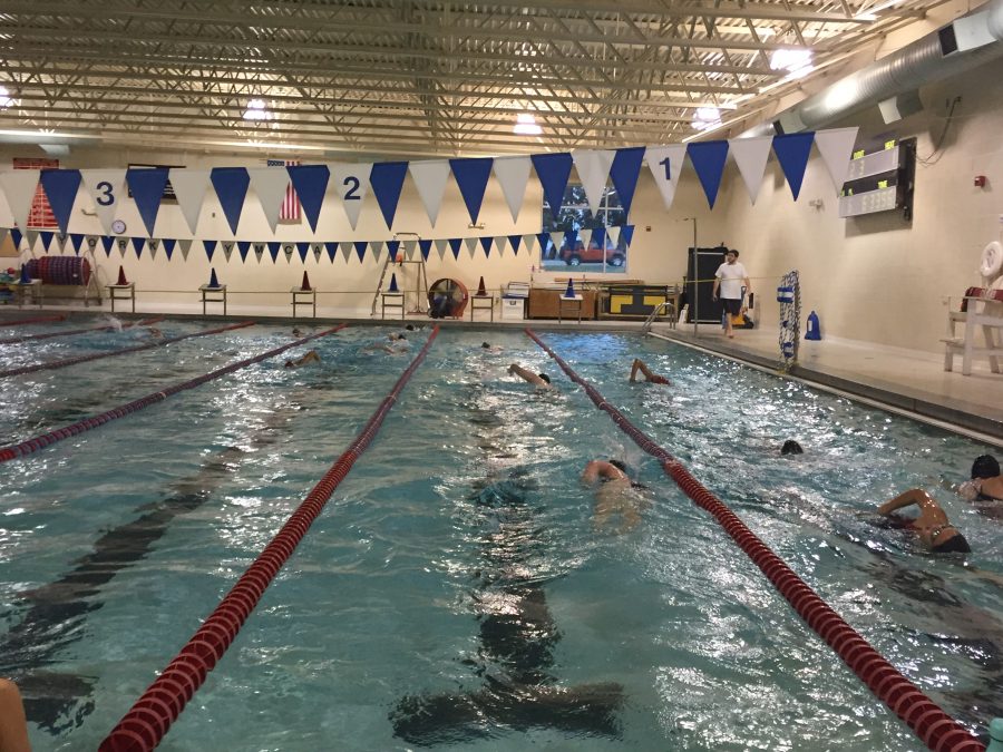 An overview of the entire YMCA pool.