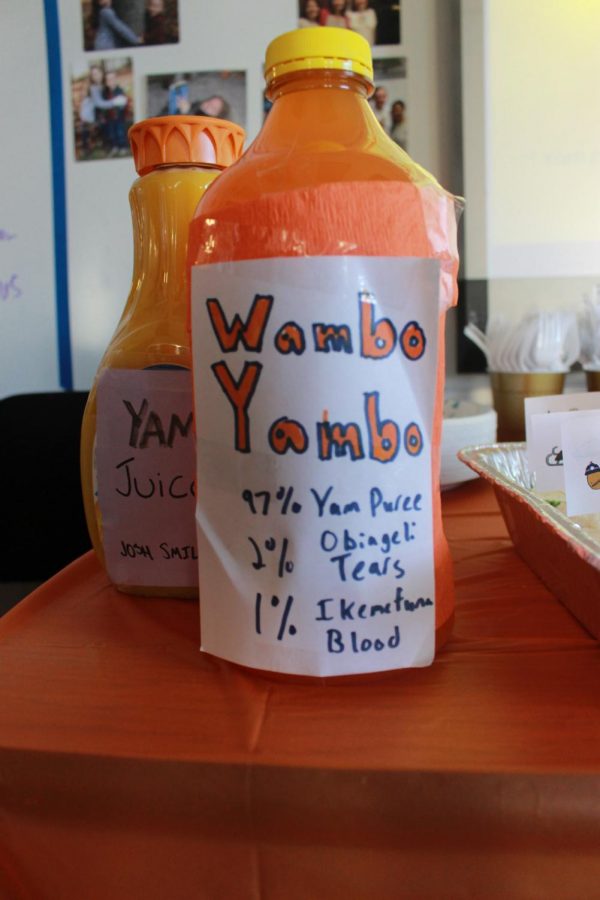 Yam beverages are brought in for Yamfest.