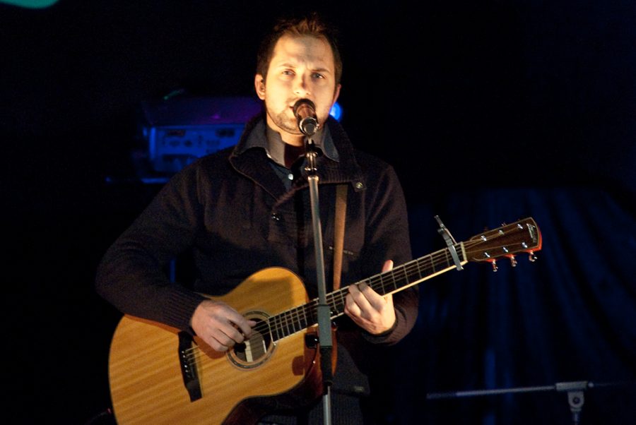 Christian singer-songwriter Brandon Heath is the voice behind the first album to be done in  American Sign Language. 
By David Holzemer [CC BY 2.0 (http://creativecommons.org/licenses/by/2.0)], via Wikimedia Commons
