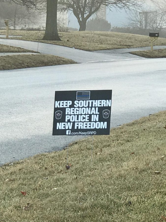 The signs residents are putting in their front yard. 