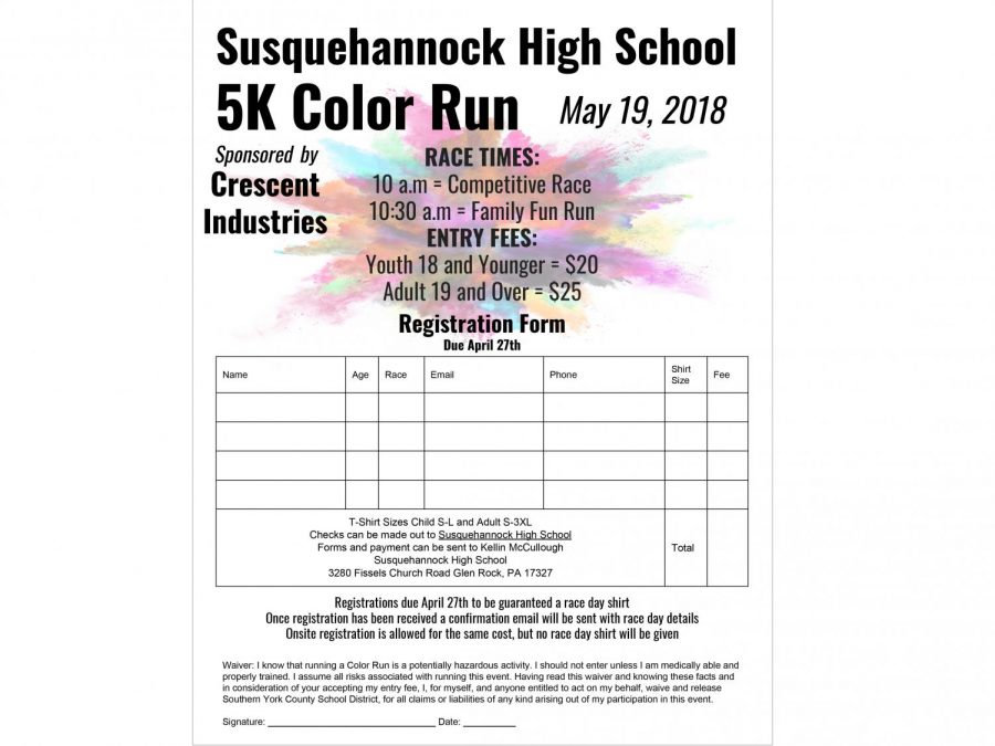 Susquehannock High School Helps Kick Cancer with 5K Color Run