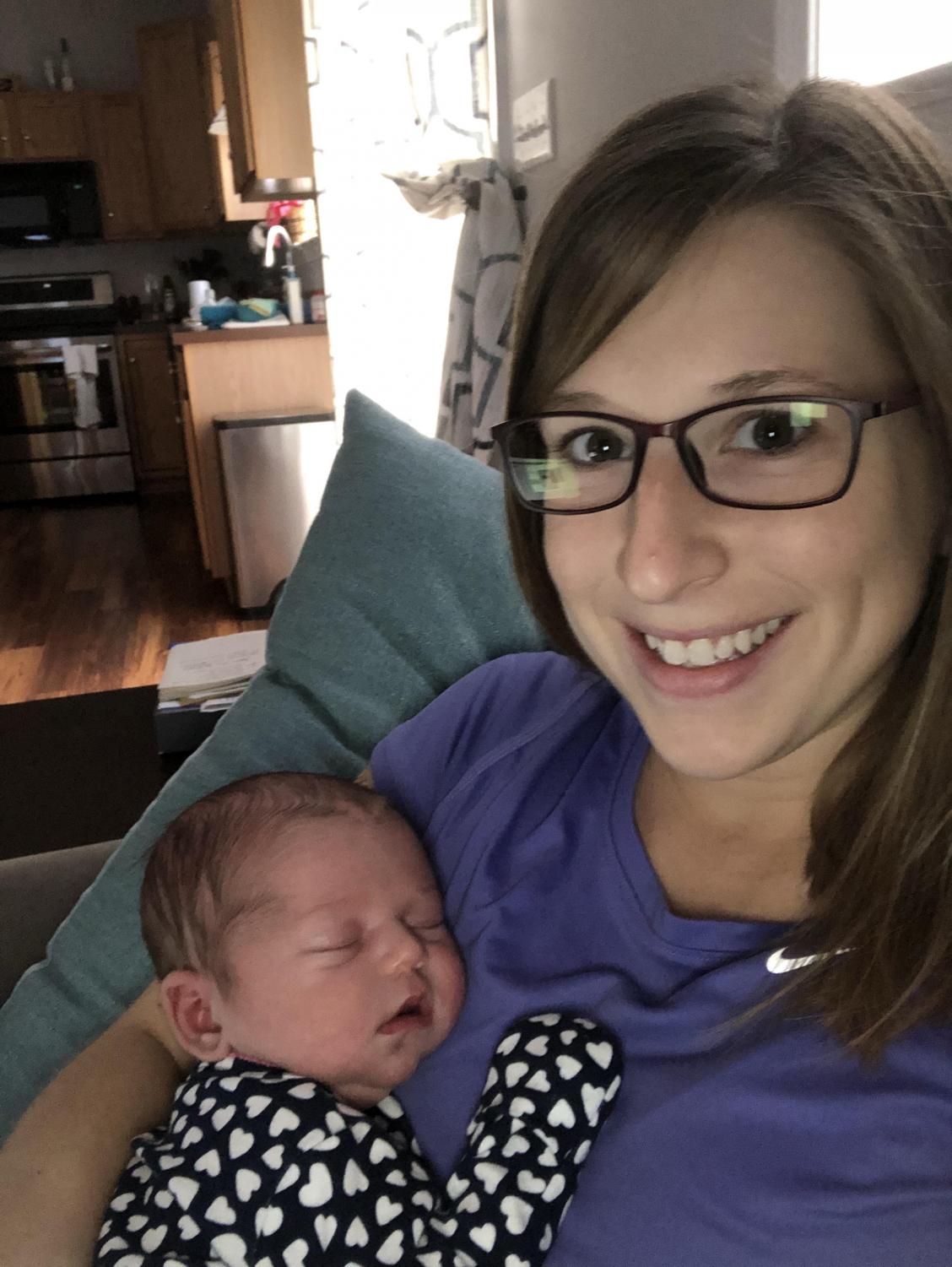 SHS Math and Physical Education teacher Abigail Grove gave birth to her daughter on February 23 at 6:22 a.m.