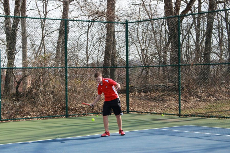 Brendan Paules is one of the seniors. He is also one of the best on the team. Brendan says Justin Feild and I have a program where we help kids that wanna play tennis get better. It makes us happy to see them succeed.