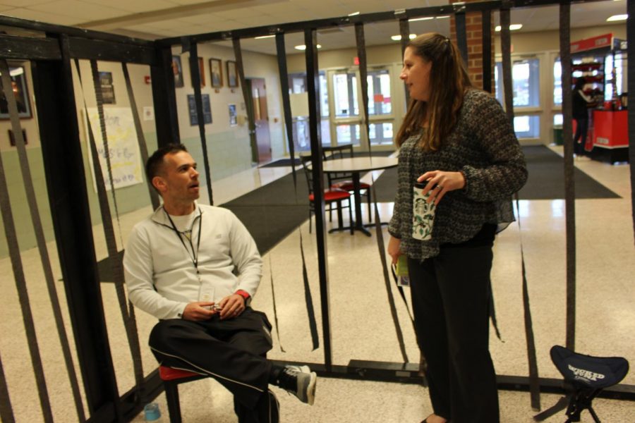 Maxwell discusses his situation with Special Ed teacher Michelle Marusko