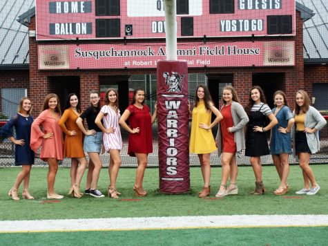 The 2018 Susquehannock High School Homecoming Court, from left: Audra Thomas, Kenna Hancock, Theresa Falzone, Alaina Stomgren, Elizabeth Minacci, Hannah Dorr, Alyson Houska, Samantha McGuire, Gillian Snader, Jessica Fox, and Alexandra Krahl.