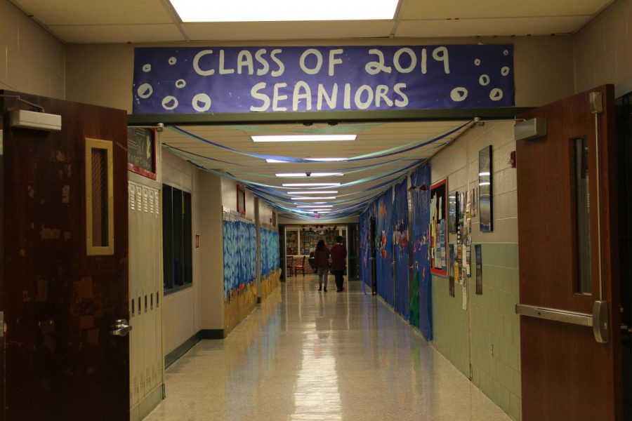The Seaniors won the hallway decorating competition as well as the class competition. Photo by Mia Kobylski.