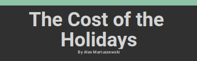 Holiday Costs are Increasing