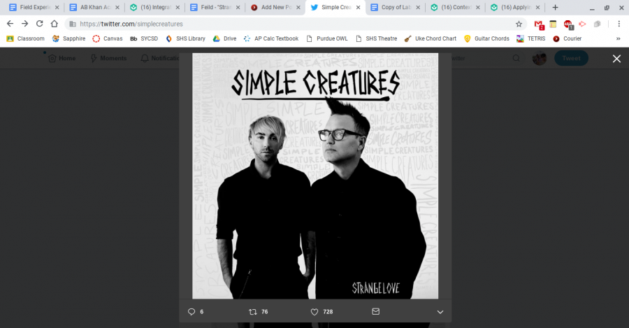 Strange Love was released on March 29, and the duo already have plans for a second EP and a full-length album. Photo via @simplecreatures on Twitter