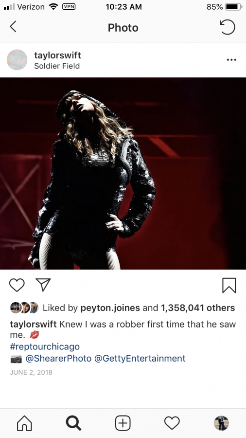 During the reputation era, Swift portrayed a darker and bolder version of herself. Photo courtesy of @taylorswift on Instagram