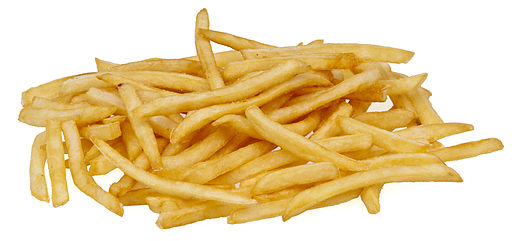 French fries are seen as a common American fast food side dish. Photograph by Evan-Amos, Public domain, via Wikimedia Commons