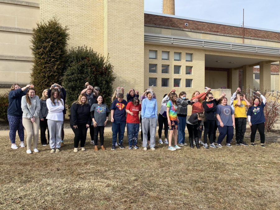 Students involved in the club and Unified Track team come together and participate in the Polar Pop event. This event was successful as they raised over $500 dollars for the Special Olympics. Photograph courtesy of Tyler Elliott