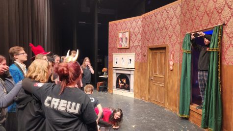 During the Saturday show, after the intermission had ended a crew photo was taken as a gag. Photo Courtesy of Eric Paules
