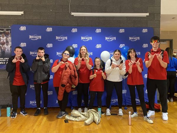 The unified bocce team poses after their first-ever win on Jan. 8. They defeated Spring Grove 3-2.
Photograph courtesy of Emily Landis