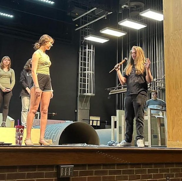 The theatre cast rehearses the opening scene. 
Photograph Courtesy of @shstheatre via Instagram 