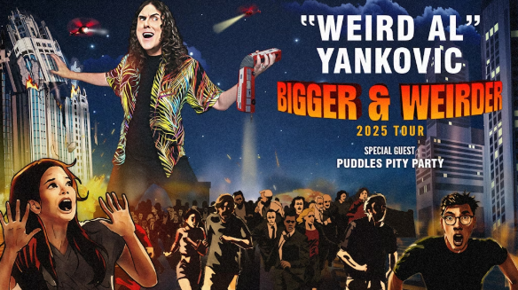 Promotion material for Weird Al Yankovic's BIGGER & WEIRDER tour.
Image Courtesy of alyankovic via Youtube
