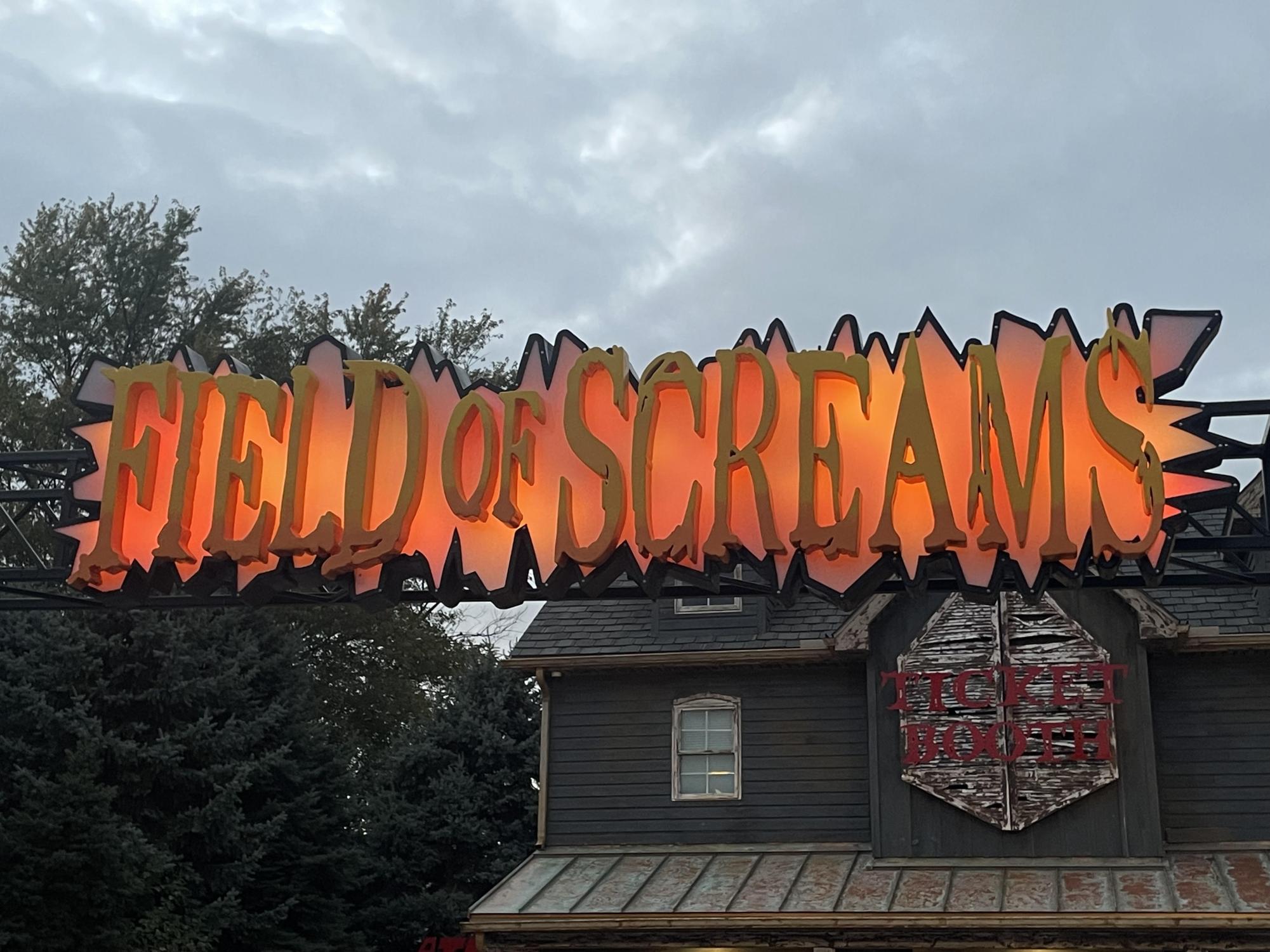 This is the sign that welcomes you as you enter the attraction. 