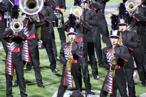 The marching band performs at their competition. Photograph Courtesy of Kelly Heineman