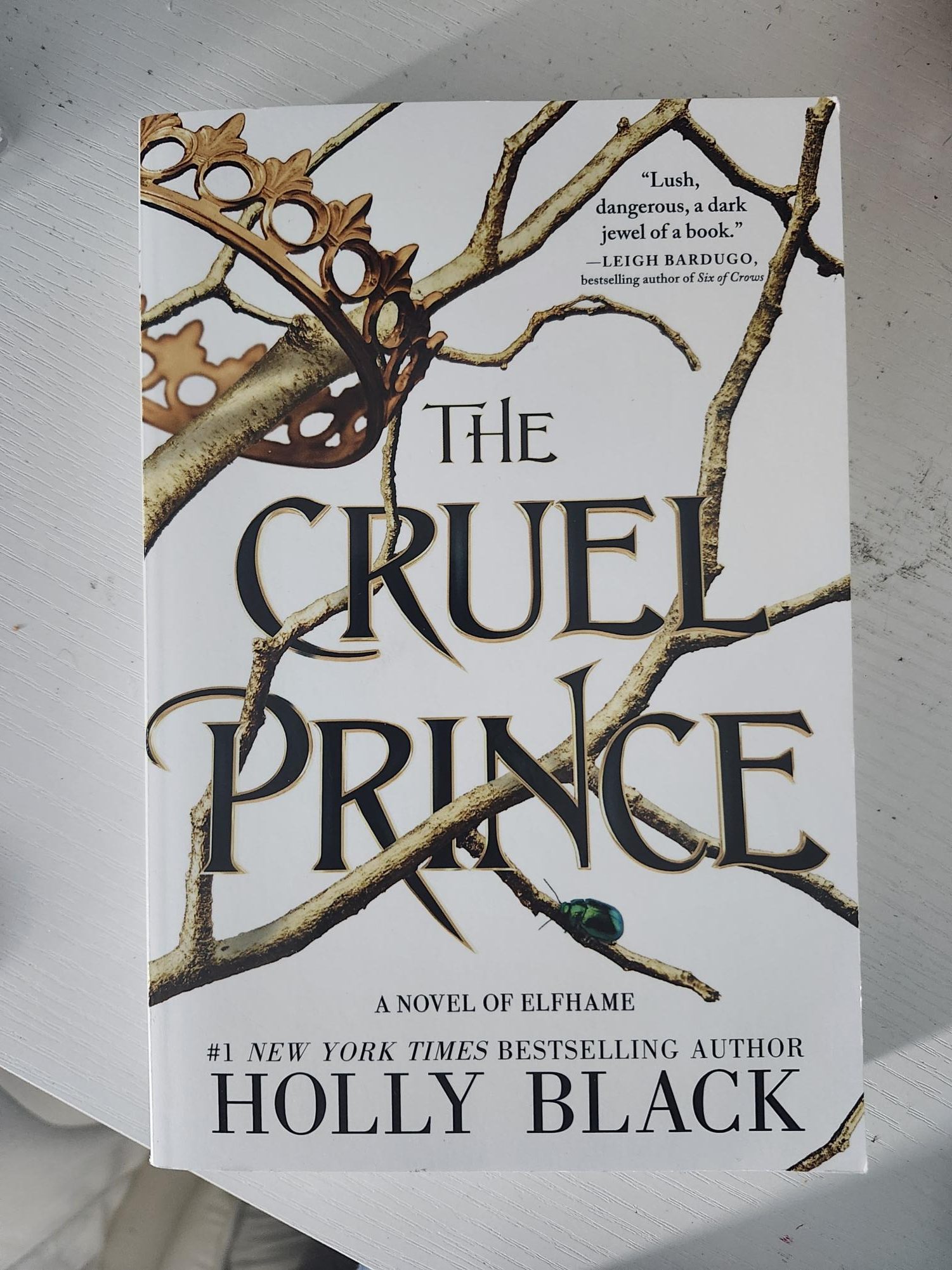 The book Cruel Prince sits on a table.
Photograph by Kylie Tucker