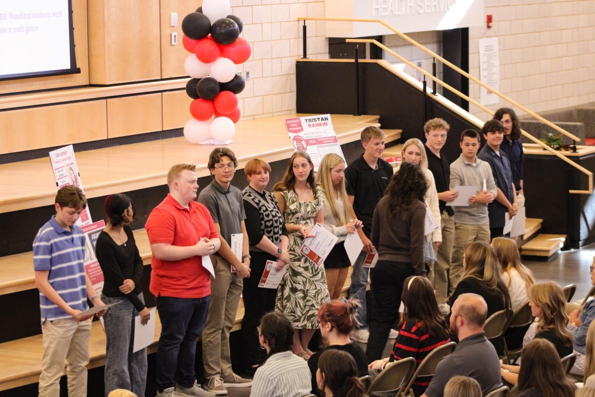 These are some of the students who were called up to receive their certificates for completing their internships. Students had to fulfill a certain number of hours to complete their internship fully. Photograph by Wade Bowers