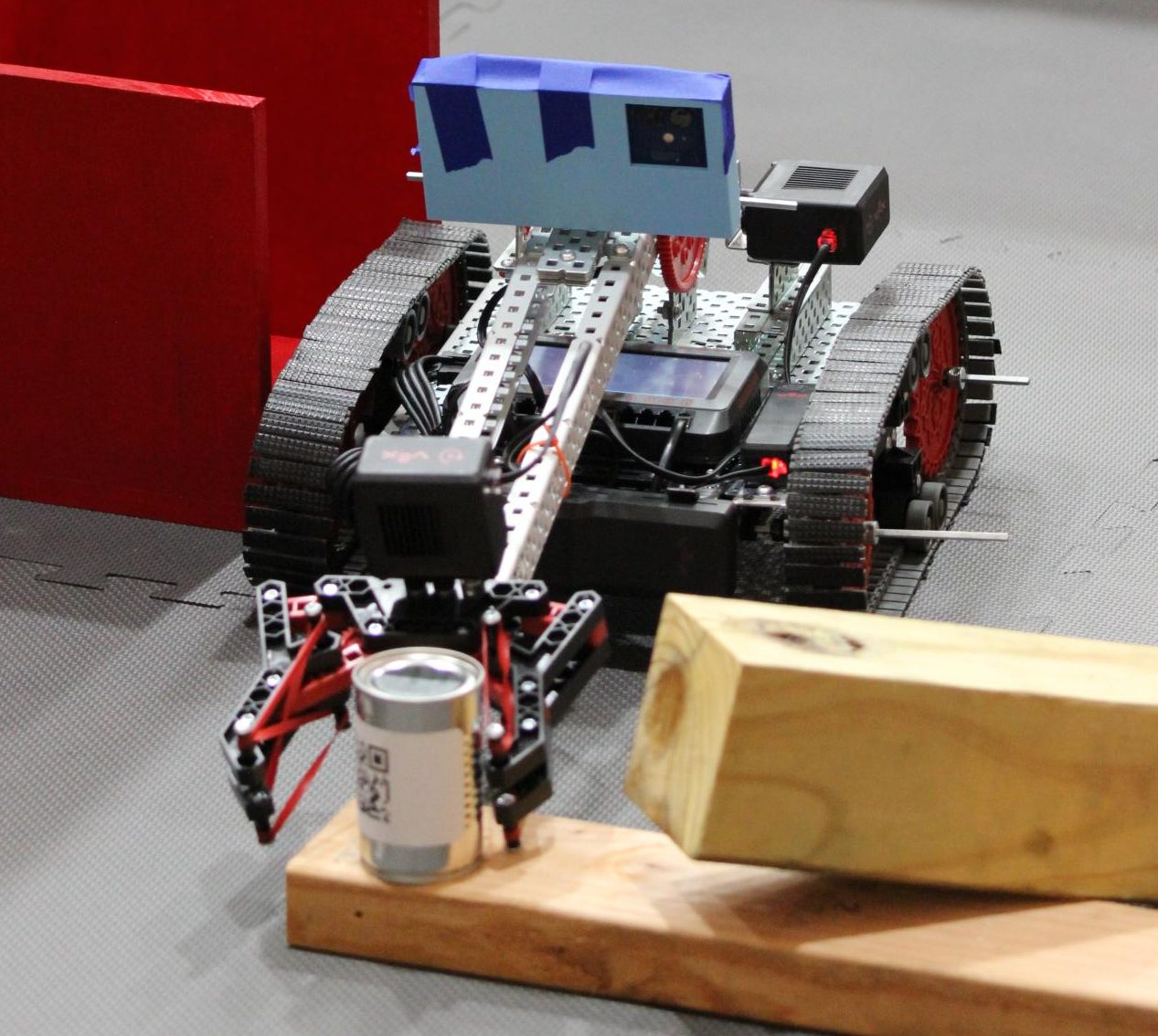 “Rocky Botboa” is the first SHS team to successfully scan and pick up a metal tin during the land competition. "This year a team from Northern York won the land competition while SHS had two teams tie for second," Lewis said. "A team from Susquehanna Township won the air competition, while a team from MOT Charter School (Delaware) won the sea competition.  An SHS team also won the overall 'Best Use of Innovation' award."  Photography by Josie Witsik